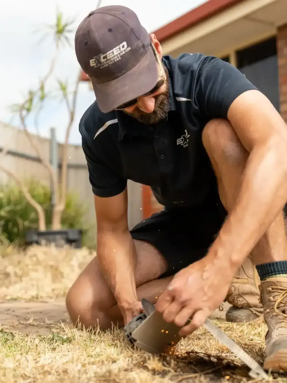 A Elizabeth Downs plumber at work on a job